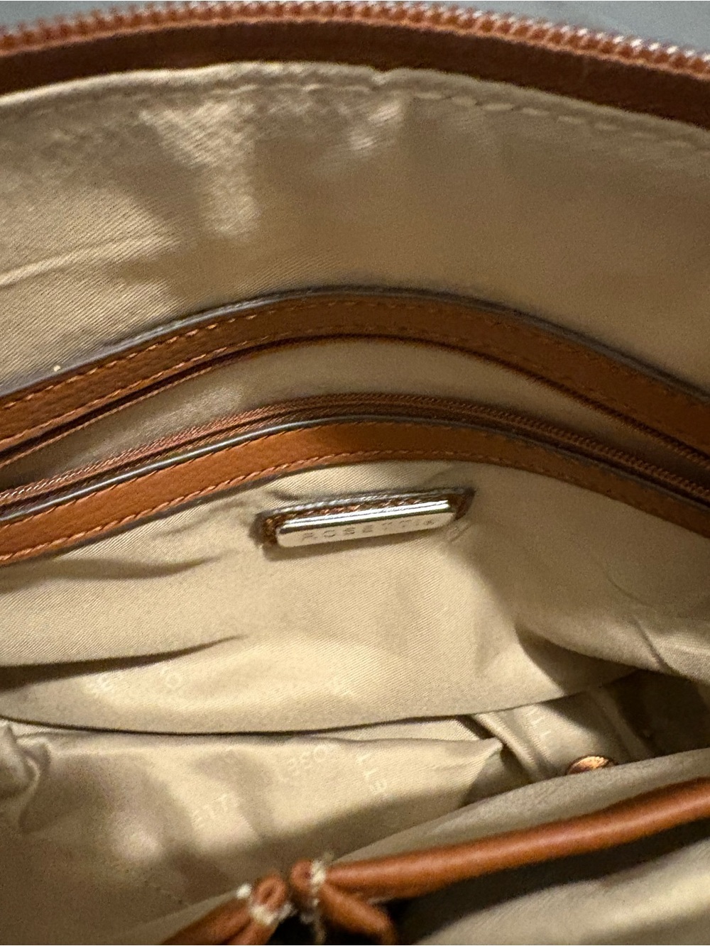 Rosetti Pastel Floral Crossbody with Brown Strap - Picture 5 of 7